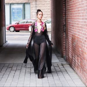 Into the city hue mesh jumpsuit✨